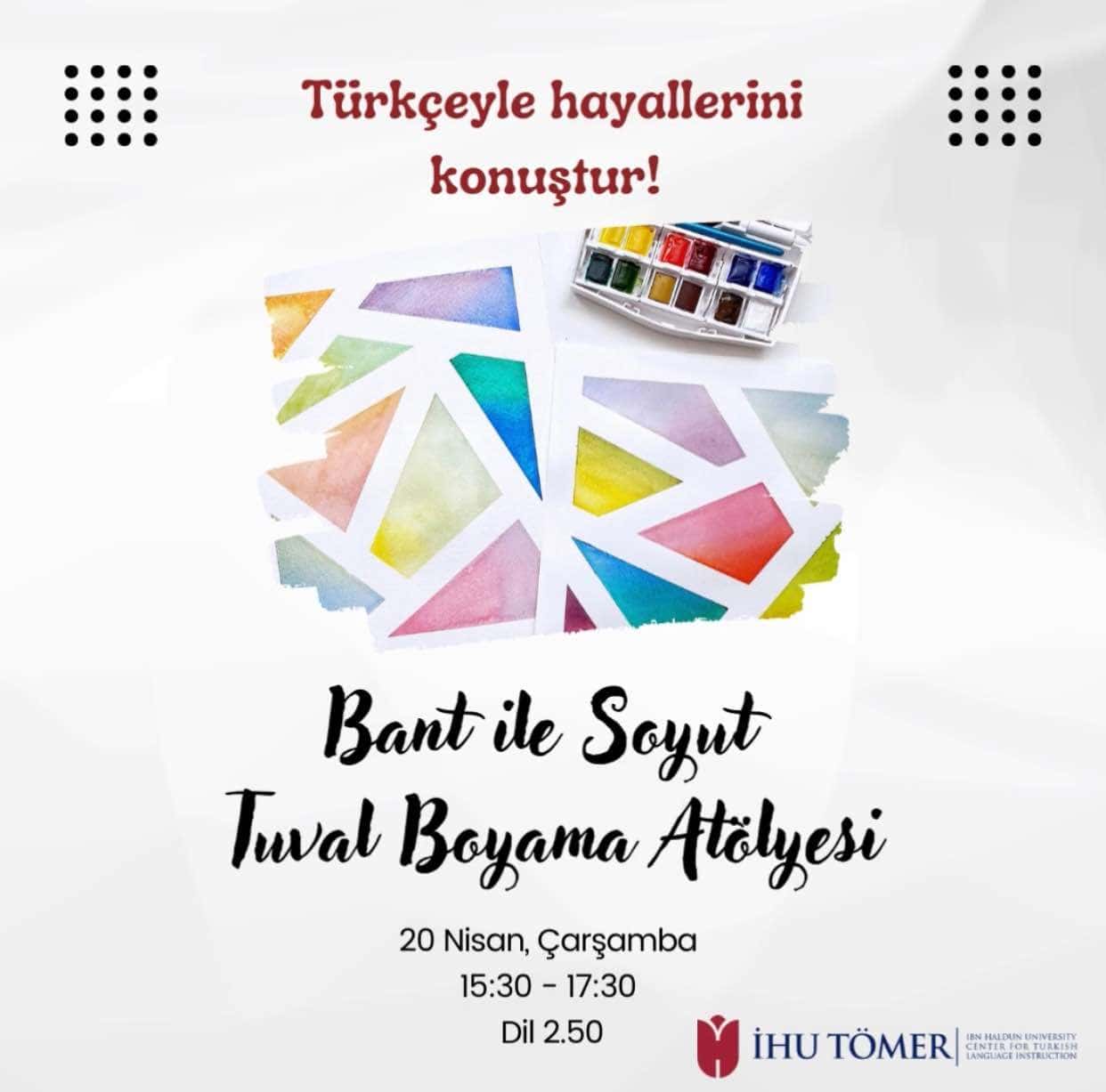 Bant ile Soyut Tuval Boyama Atölyesi